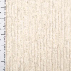 Strickstoff Baumwolle Cotton Knitted Cable natur 1,55m Breite