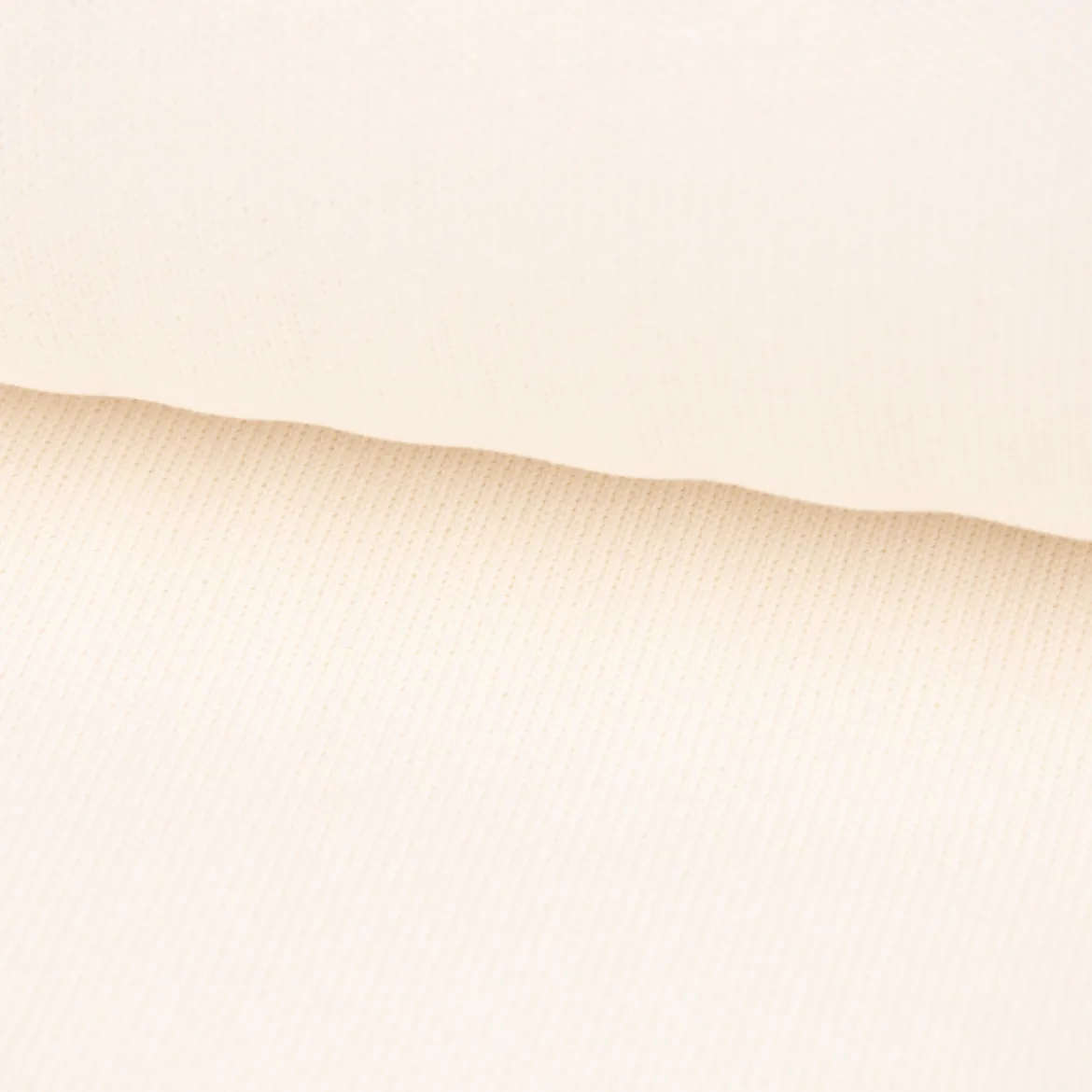 Strickstoff Baumwollstrick Bekleidungsstoff creme 1,60m Breite
