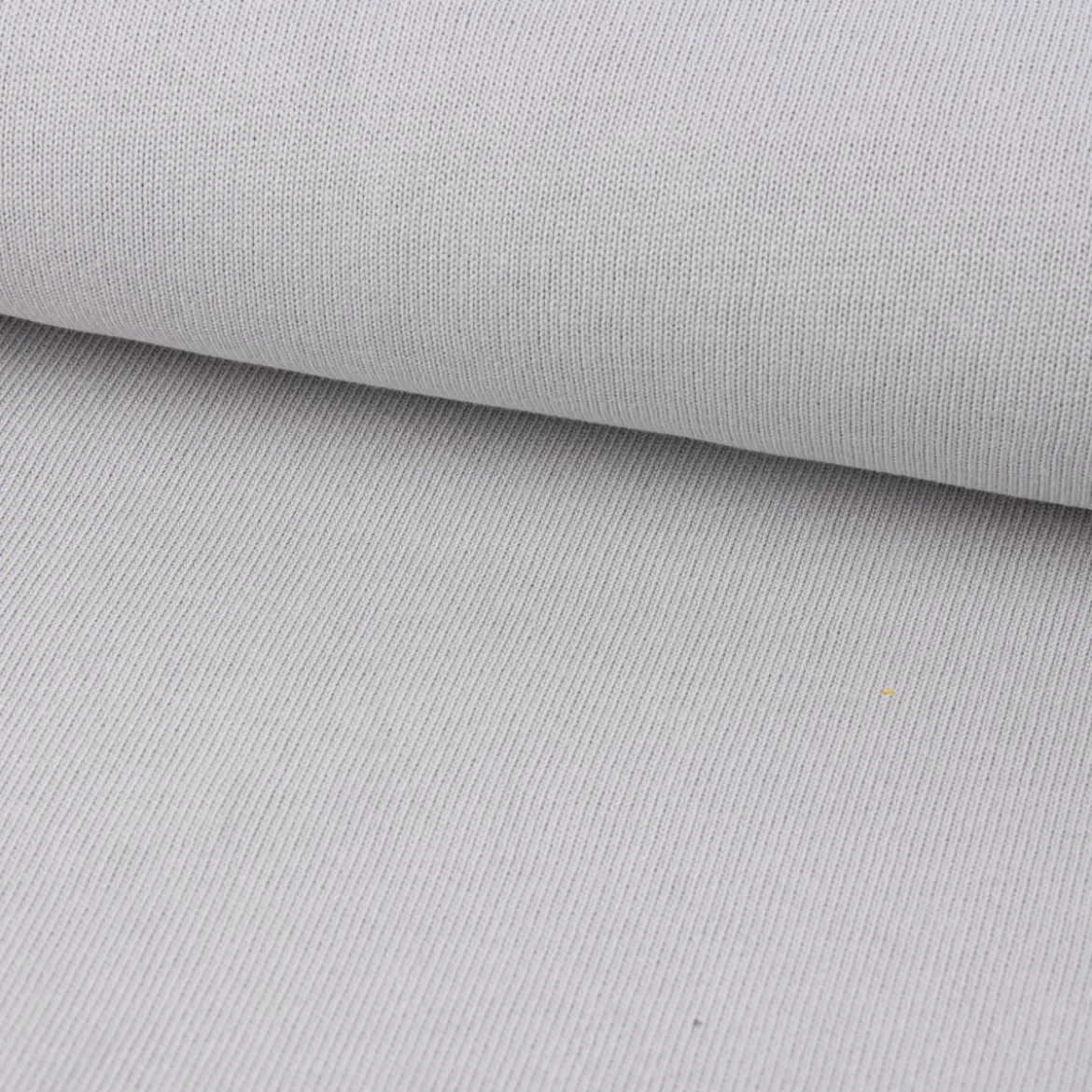 Strickstoff Baumwollstrick Bekleidungsstoff hellgrau 1,60m Breite