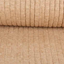Strickstoff beige mit silberfarbigen Glitzereffekten 330g/qm 138cm Breite