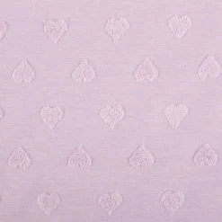 Strickstoff Feinstrick Baumwolle 3D Herzchen lila 160cm Breite