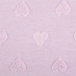 Strickstoff Feinstrick Baumwolle 3D Herzchen lila 160cm Breite