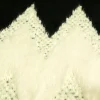 Strickstoff Fellstoff Zacken schwarz creme 1,45m Breite