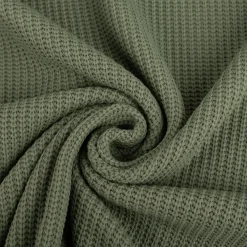 Strickstoff Grobstrick mit Baumwolle 480g/qm heavy knit einfarbig grün 150 cm Breite