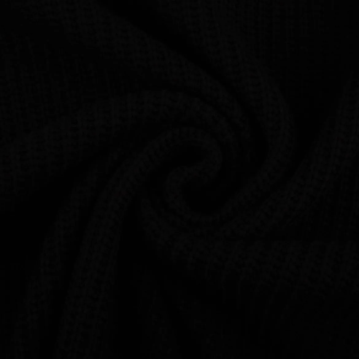 Strickstoff Grobstrick mit Baumwolle 480g/qm heavy knit einfarbig schwarz 150 cm Breite