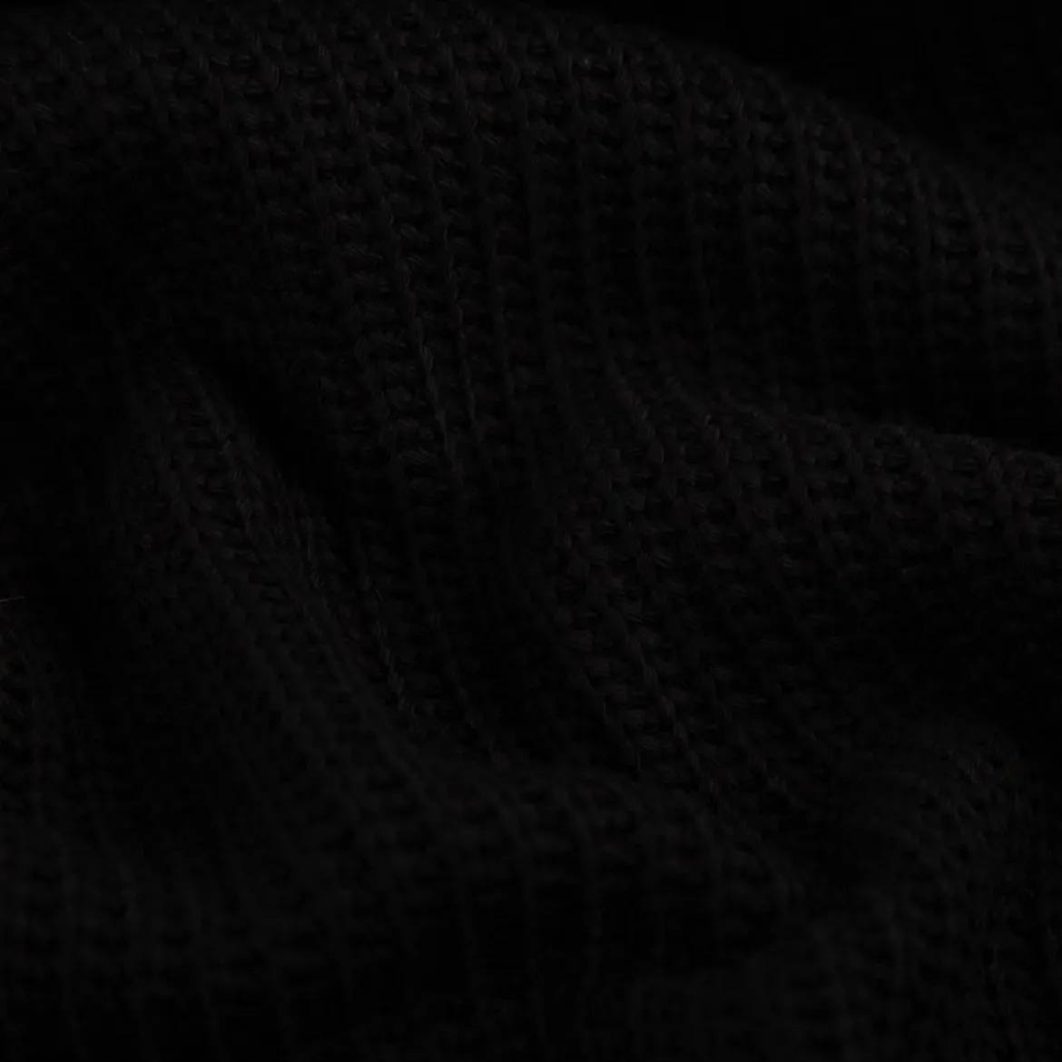 Strickstoff Grobstrick mit Baumwolle 480g/qm heavy knit einfarbig schwarz 150 cm Breite