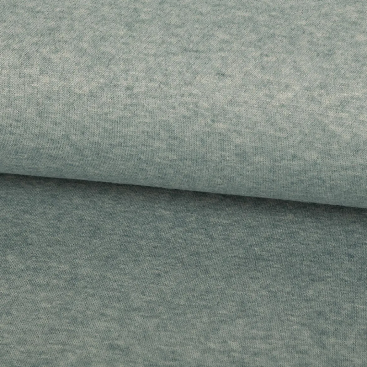 Strickstoff Heavy Knit gebürstet mit Viskose türkis meliert 1,50m Breite