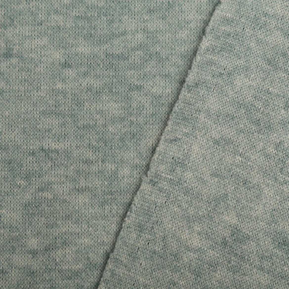Strickstoff Heavy Knit gebürstet mit Viskose türkis meliert 1,50m Breite