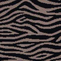 Strickstoff Jacquard Tigermuster beige schwarz 1,51m Breite