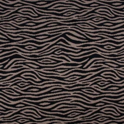 Strickstoff Jacquard Tigermuster beige schwarz 1,51m Breite