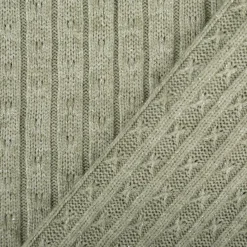 Strickstoff lindgrün mit silberfarbigen Glitzereffekten 330g/qm 138cm Breite