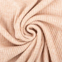 Strickstoff Rib Jersey mit Viskose Glitzereffekte rosa 150 cm Breite