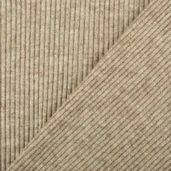 Strickstoff Rib Jersey mit Viskose Glitzereffekte taupe150 cm Breite