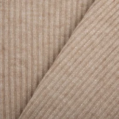 Strickstoff Rib Jersey mit Viskose Glitzereffekte beige 150cm Breite