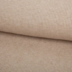 Strickstoff Rib Jersey mit Viskose Glitzereffekte beige 150cm Breite