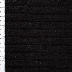 Strickstoff schwarz mit silberfarbigen Glitzereffekten 330g/qm 138cm Breite