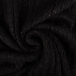 Strickstoff schwarz mit silberfarbigen Glitzereffekten 330g/qm 138cm Breite