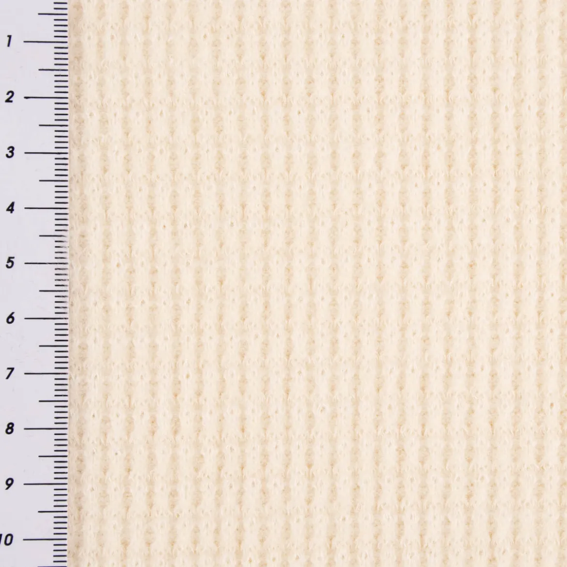 Strickstoff Viskosestrick SOFT WAFFLE kuschelweich einfarbig ecru 1,4m Breite
