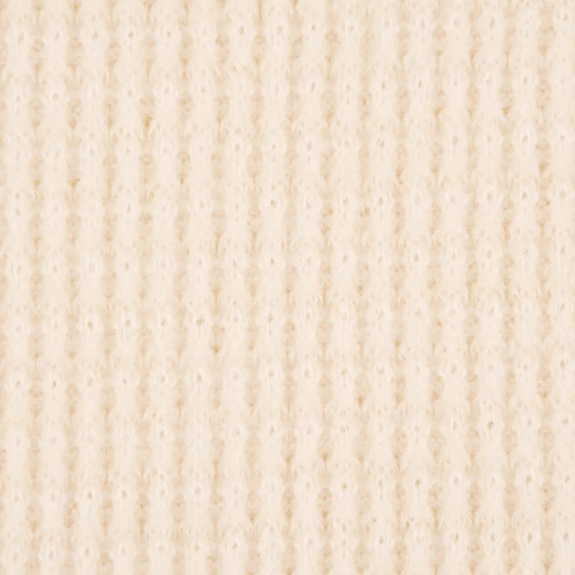Strickstoff Viskosestrick SOFT WAFFLE kuschelweich einfarbig ecru 1,4m Breite