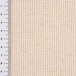 Strickstoff Waffelstrick mit Leinen natur meliert 1,45m Breite