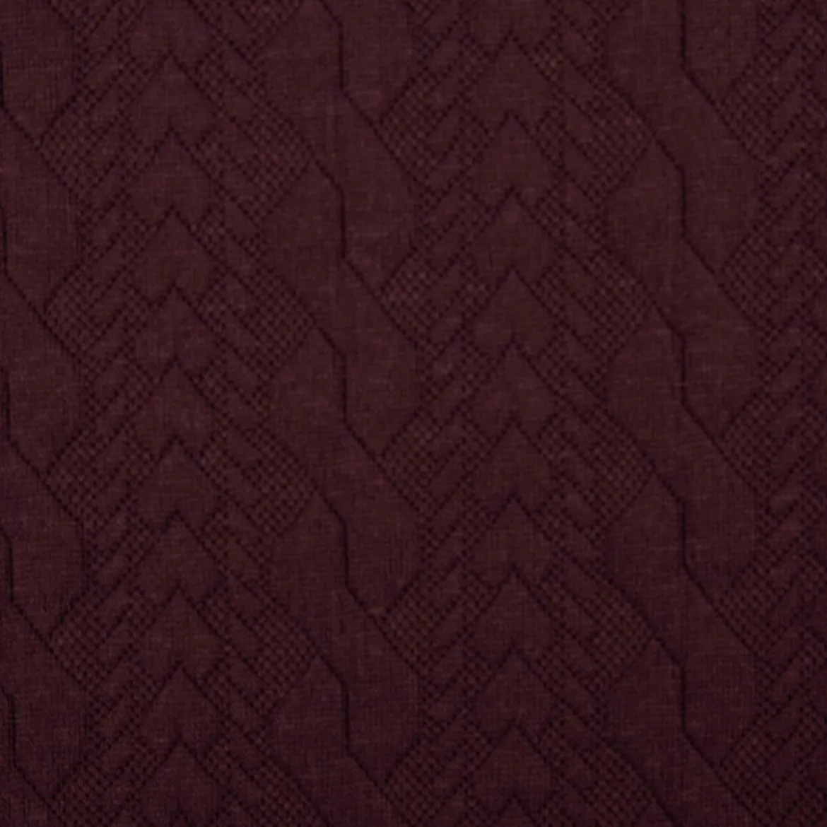 Strickstoff Zopfmuster aubergine elastischer Winterstrick 150 cm Breite