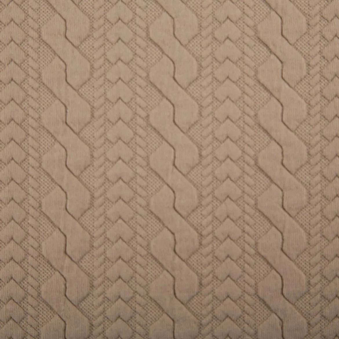 Strickstoff Zopfmuster beige elastischer Winterstrick 150 cm Breite