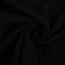 Strickstoff Zopfmuster schwarz elastischer Winterstrick 150 cm Breite