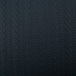 Strickstoff Zopfmuster stahlblau elastischer Winterstrick 150 cm Breite