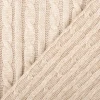Strickstoff Zopfmuster Viskose beige – schwere Qualität, 140 cm Breite
