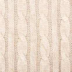 Strickstoff Zopfmuster Viskose beige – schwere Qualität, 140 cm Breite