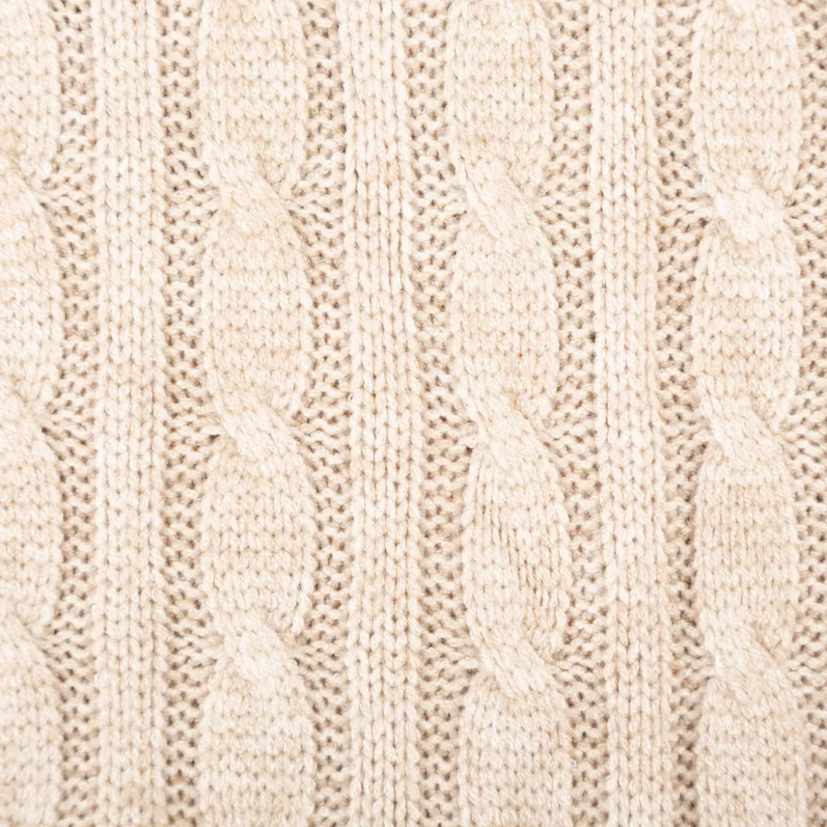 Strickstoff Zopfmuster Viskose beige – schwere Qualität, 140 cm Breite