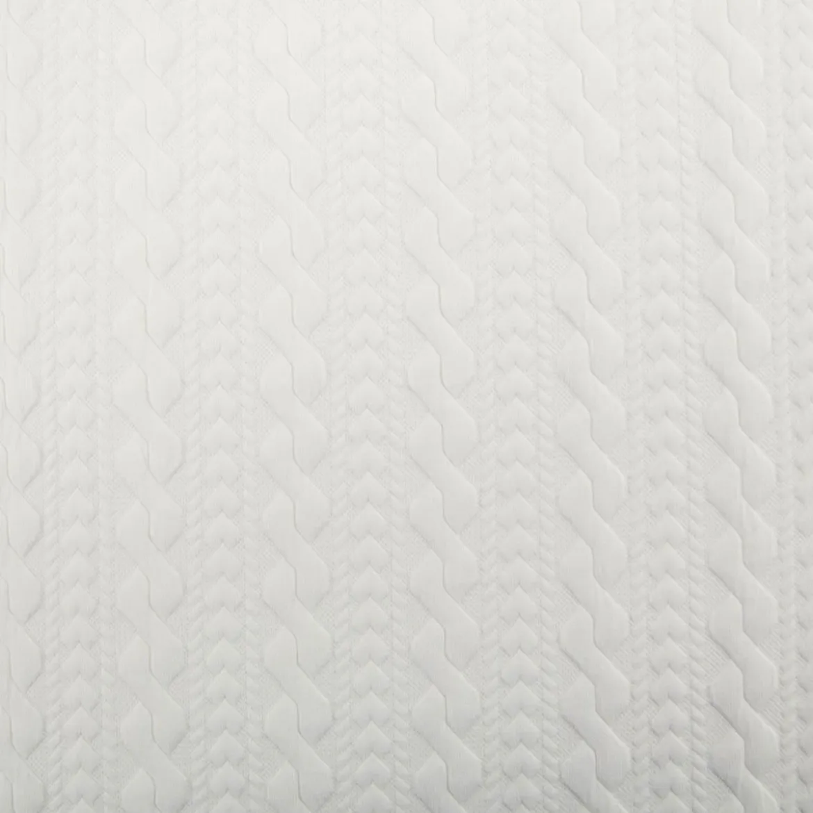 Strickstoff Zopfmuster wollweiß elastischer Winterstrick 150 cm Breite