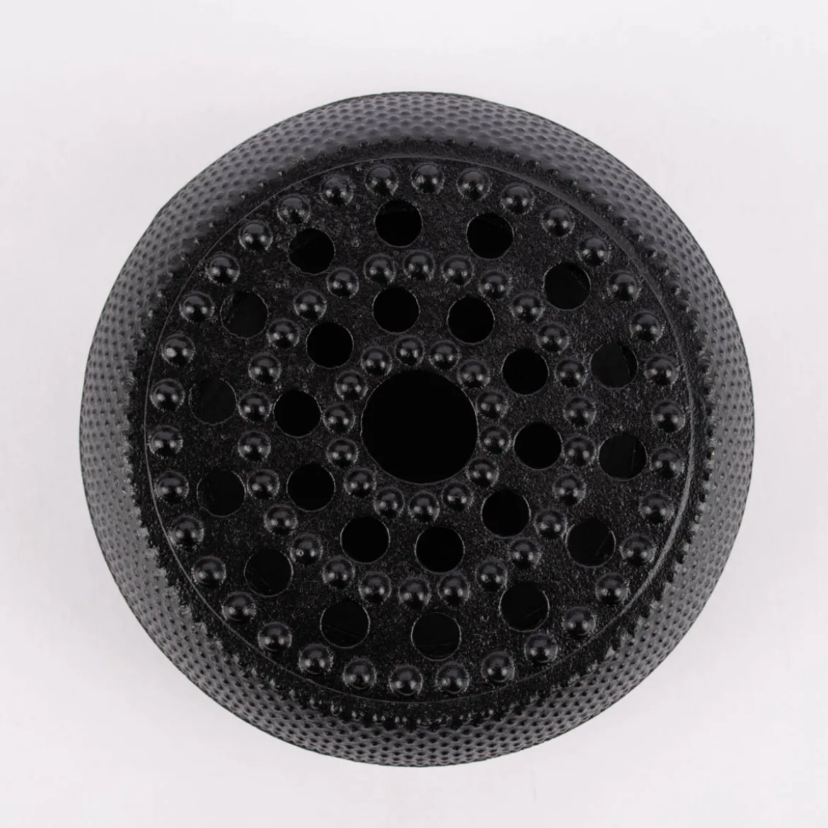 Stövchen rund Gusseisen Punkte schwarz 13,5x7,5cm