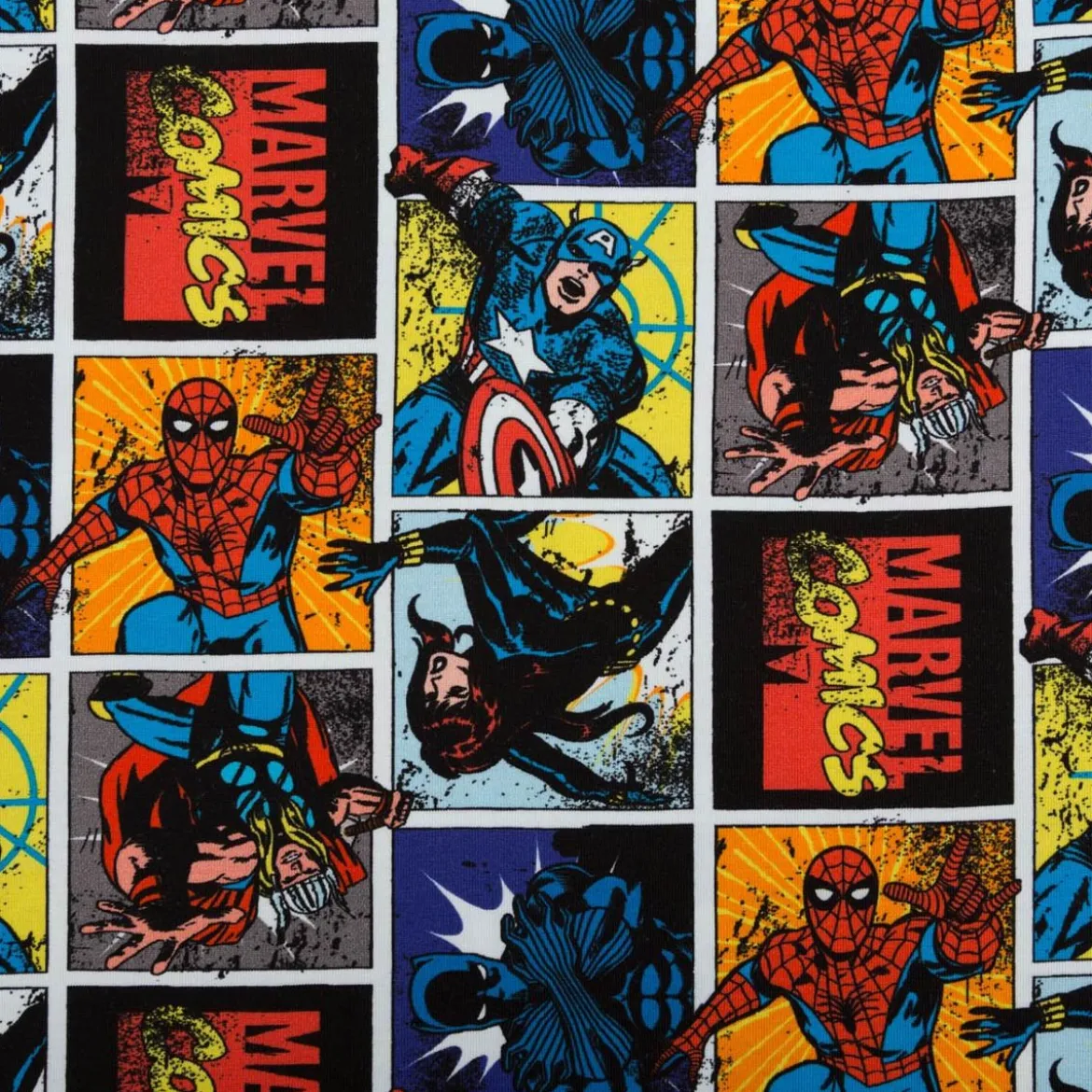 Superhelden Marvel Jersey Stoff Baumwolle Marvel Comics bunt 1,50m Breite