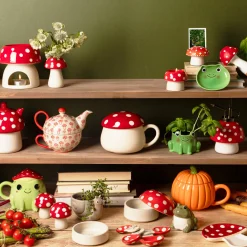 Suppentasse mit Fliegenpilz Deckel Mushroom Soup Bowl von Sass & Belle
