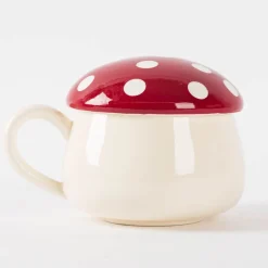 Suppentasse mit Fliegenpilz Deckel Mushroom Soup Bowl von Sass & Belle
