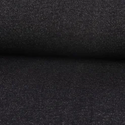Sweat Jogging einfarbig Glitzer schwarz 1,45m Breite