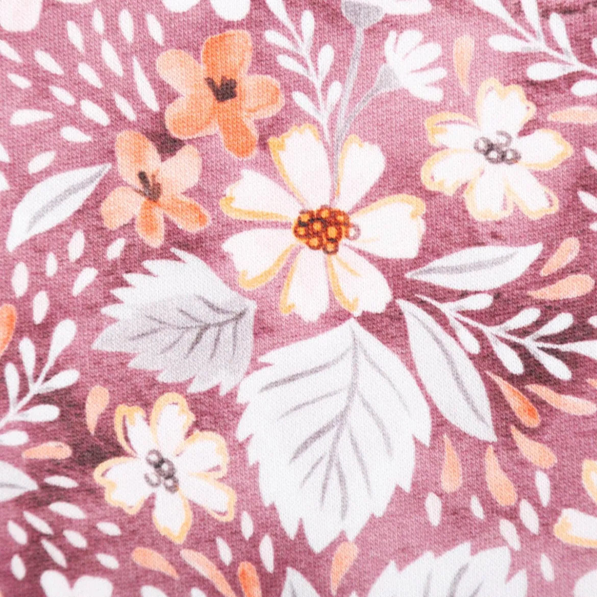 Sweatstoff Baumwolle Blumen Digitaldruck rosa 155cm breit