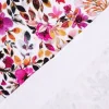Sweatstoff Digitaldruck Blumen Blätter weiß bunt 1,45m Breite