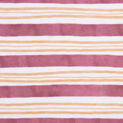 Sweatstoff Digitaldruck STRIPES Streifen weiß mauve ocker 1,45m Breite