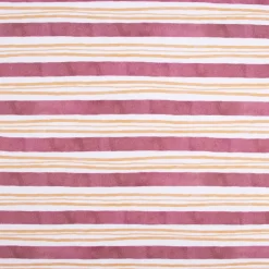 Sweatstoff Digitaldruck STRIPES Streifen weiß mauve ocker 1,45m Breite