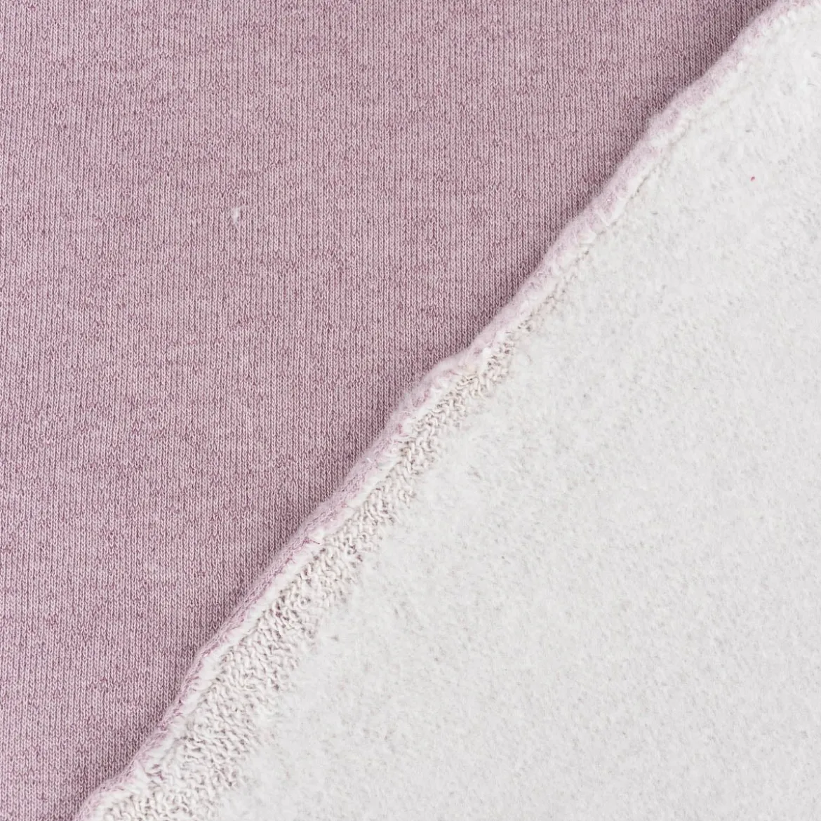Sweatstoff Lurex kuschelweich uni hellrosa 1,45m Breite