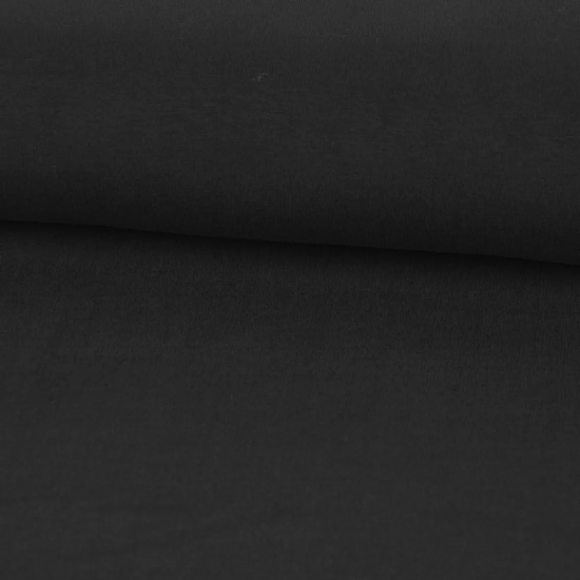 Sweatstoff Meterware Bio Soft Sweat dünn uni Schwarz 1,5m Breite