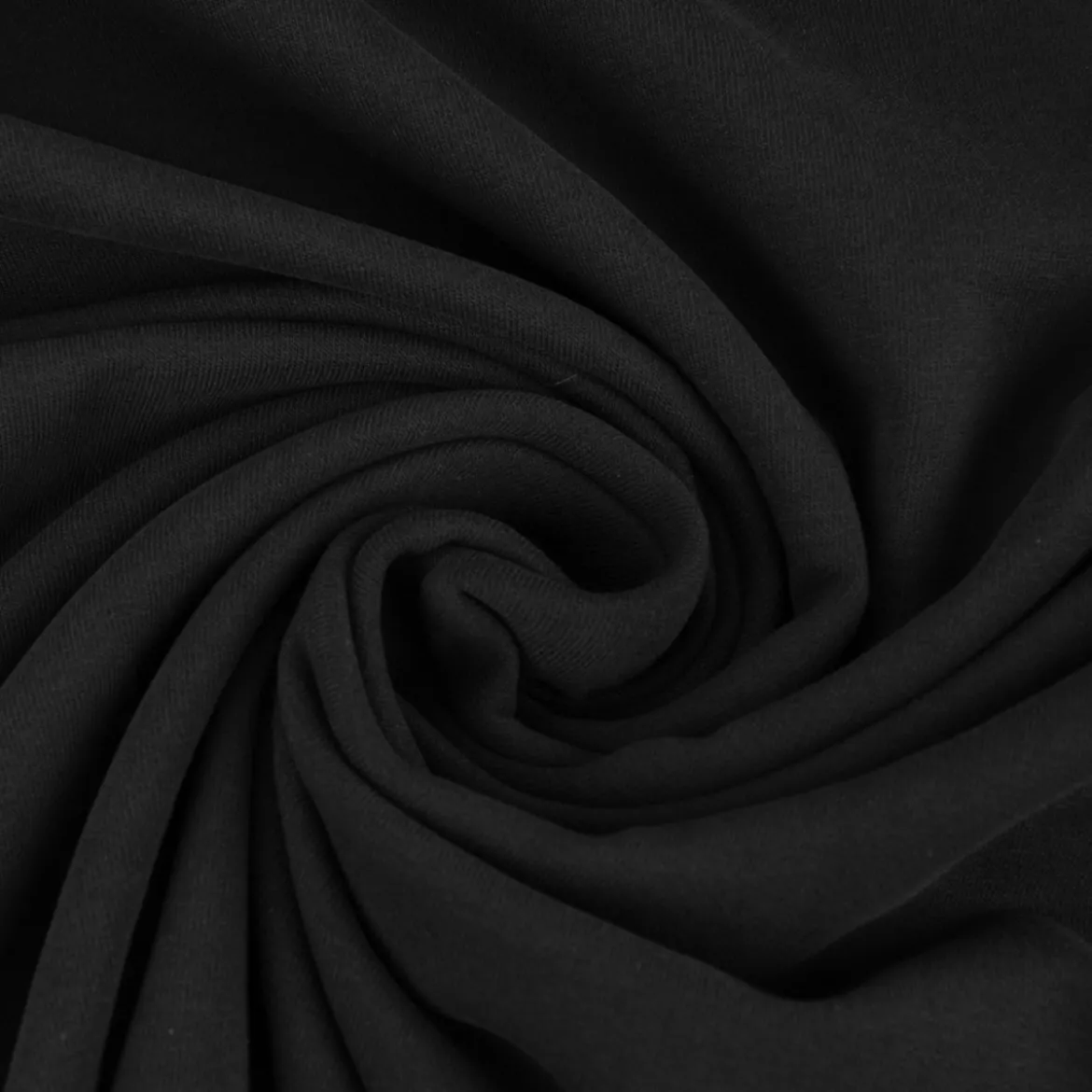 Sweatstoff Meterware Bio Soft Sweat dünn uni Schwarz 1,5m Breite