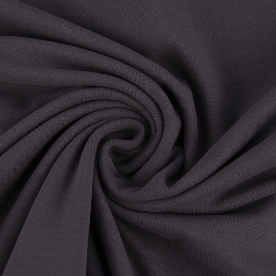 Sweatstoff Meterware Bio Soft Sweat dünn uni Dungelgrau 1,5m Breite
