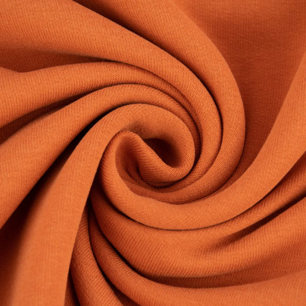 Sweatstoff Meterware Bio Soft Sweat dünn uni Bernstein1,5m Breite