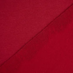 Sweatstoff Meterware Bio Soft Sweat dünn uni bordeaux Rot 1,5m Breite