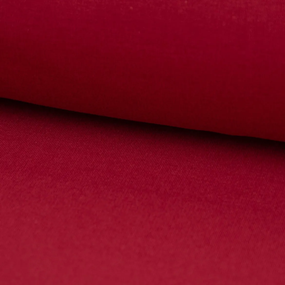 Sweatstoff Meterware Bio Soft Sweat dünn uni bordeaux Rot 1,5m Breite