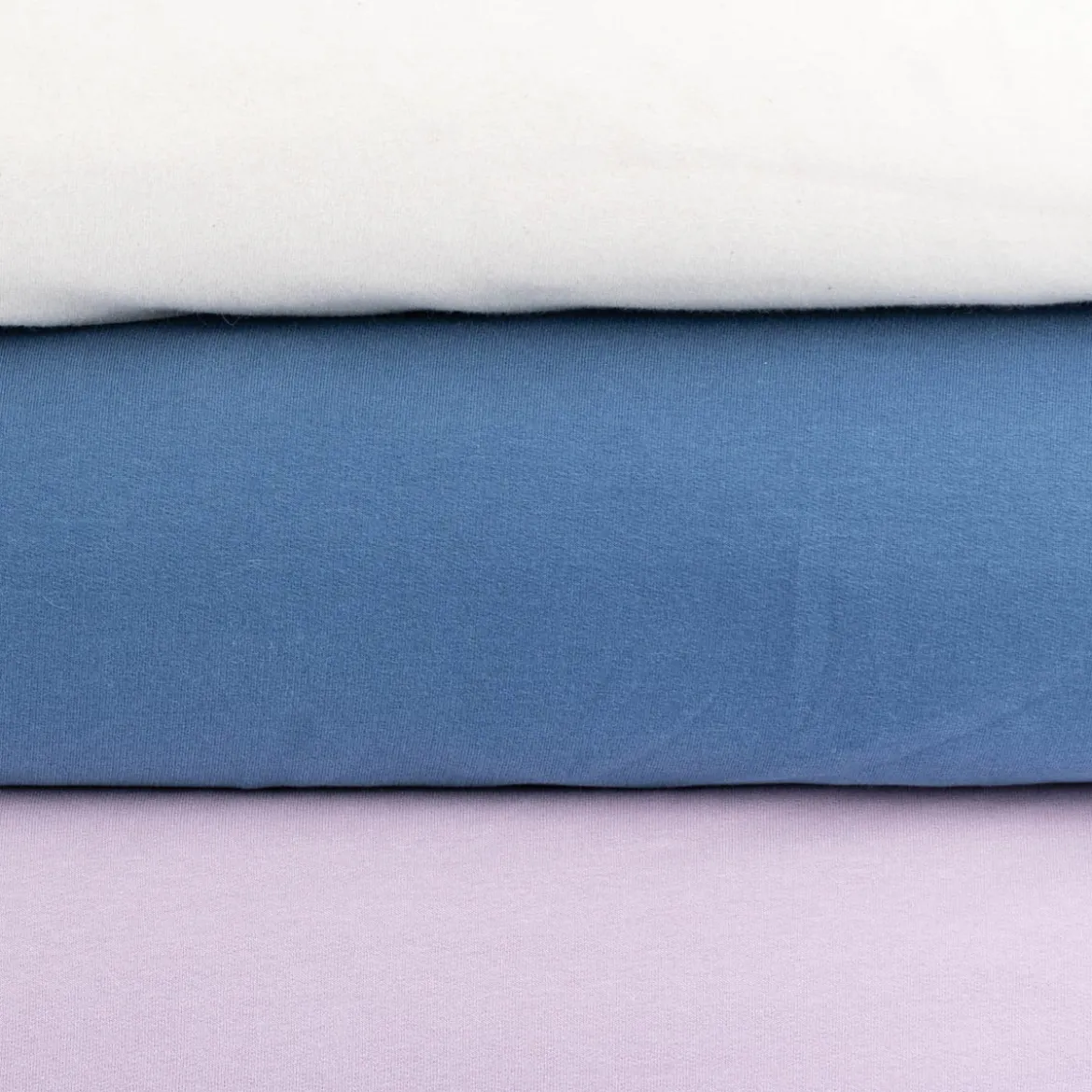 Sweatstoff Meterware Bio Soft Sweat dünn uni indigo blau 1,5m Breite