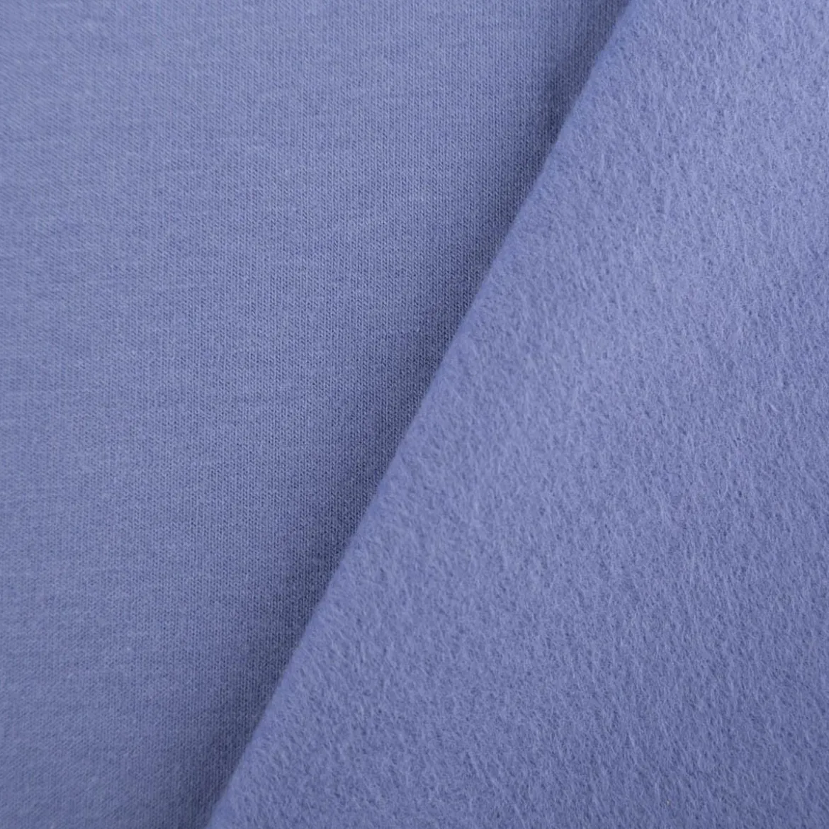 Sweatstoff Meterware Bio Soft Sweat dünn lavendel blau 1,5m Breite
